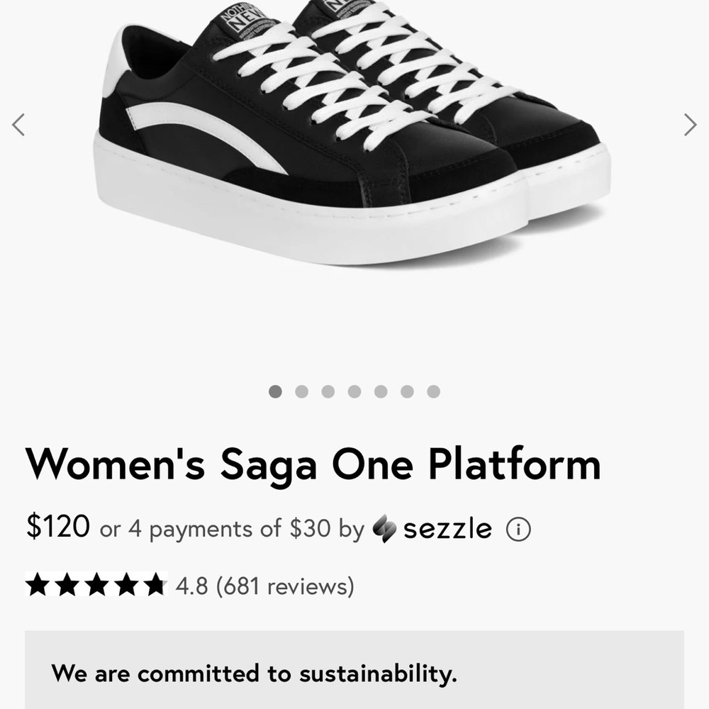 Saga One Platform Sneakers — Black/White